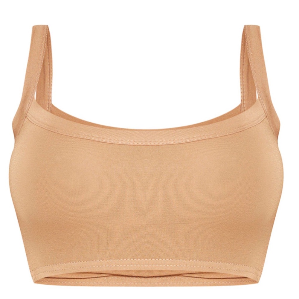 PrettyLittleThing Jersey Binding Strappy Crop Top